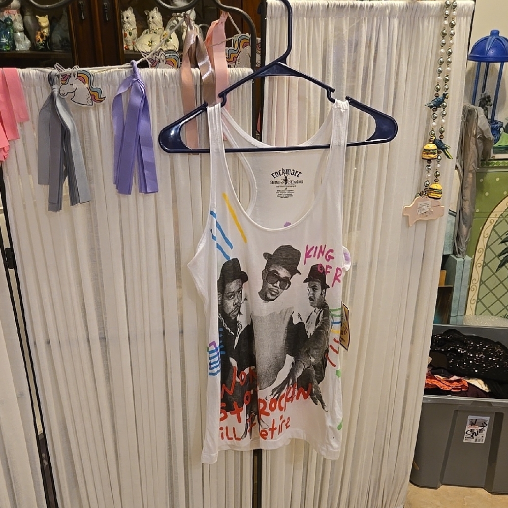 White Graphic ROCKWARE Tank Top